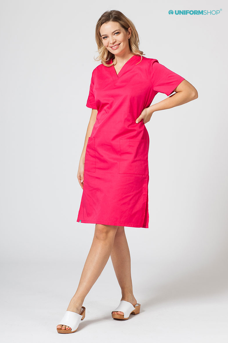 Sunrise Uniforms malinové jednoduché dámské zdravotní šaty