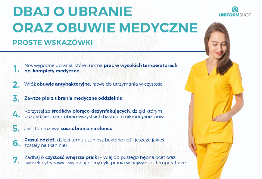 Dbaj o ubranie i obuwie medyczne