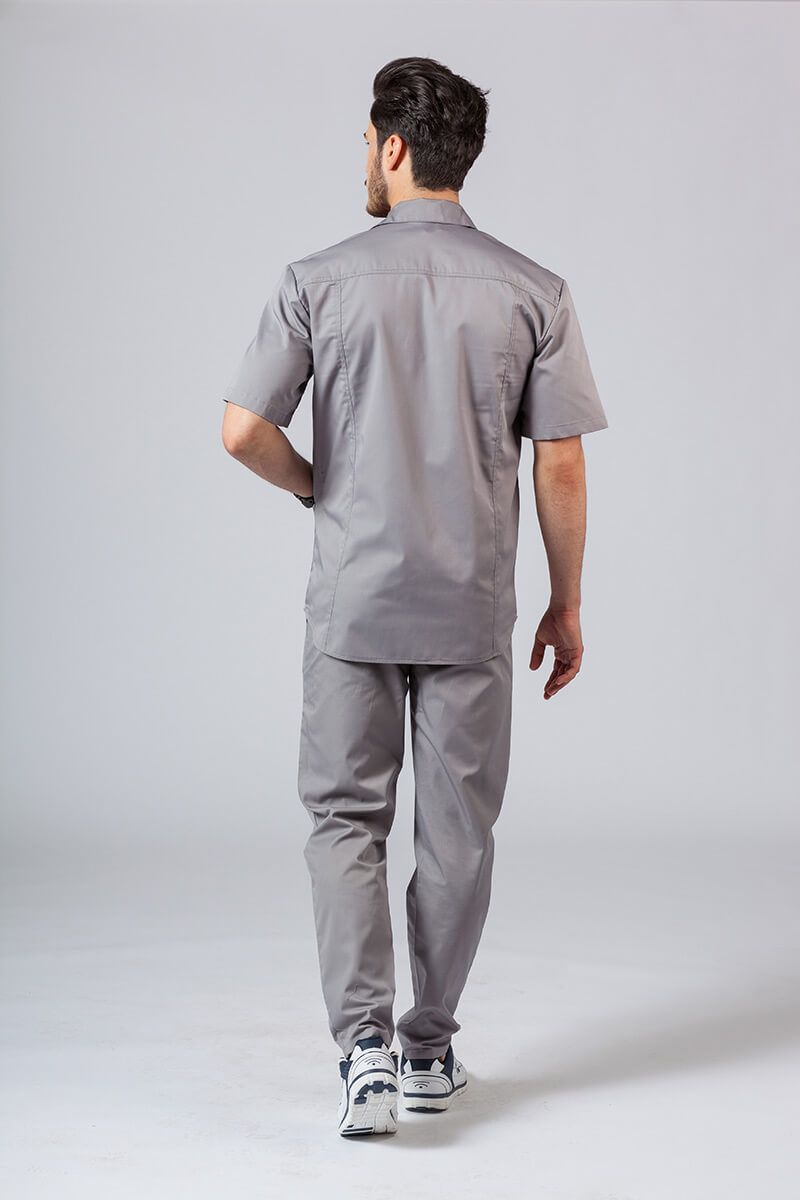 Klasyczna bluza medyczna męska szara-2
