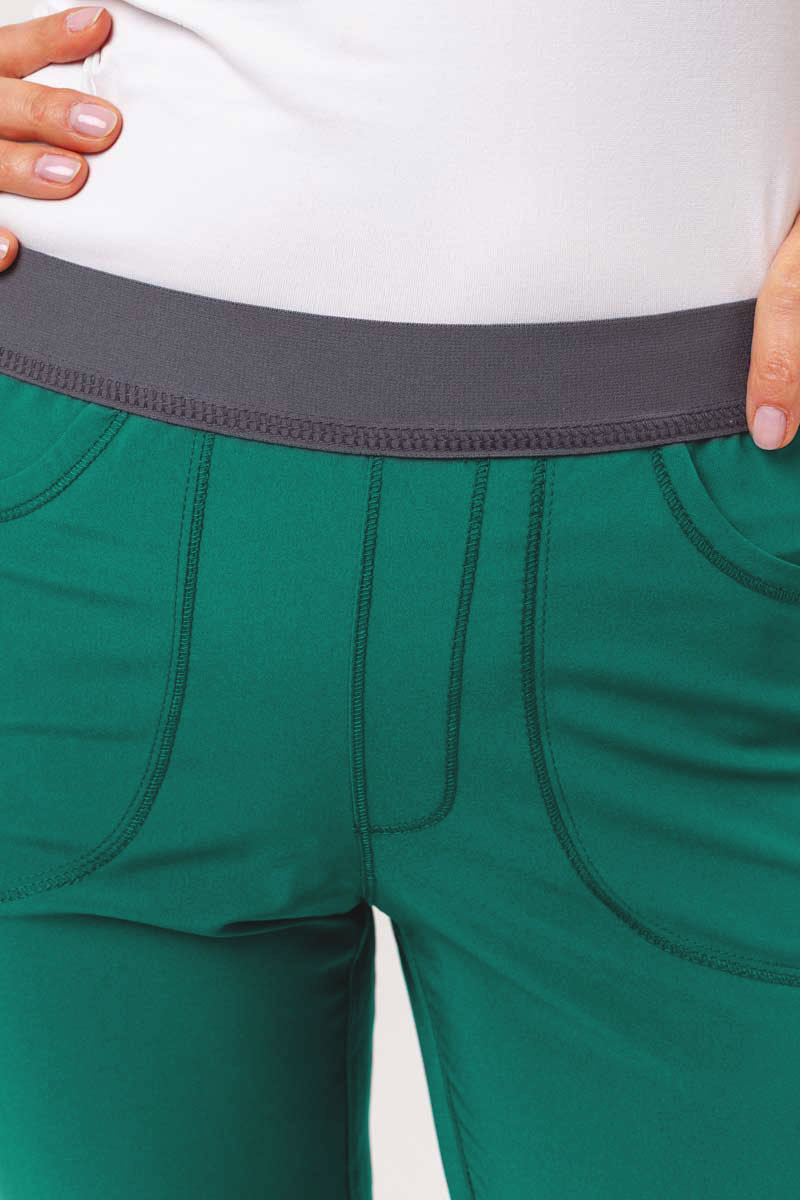 Spodnie medyczne damskie Cherokee Infinity Slim Pull-on zielone-3