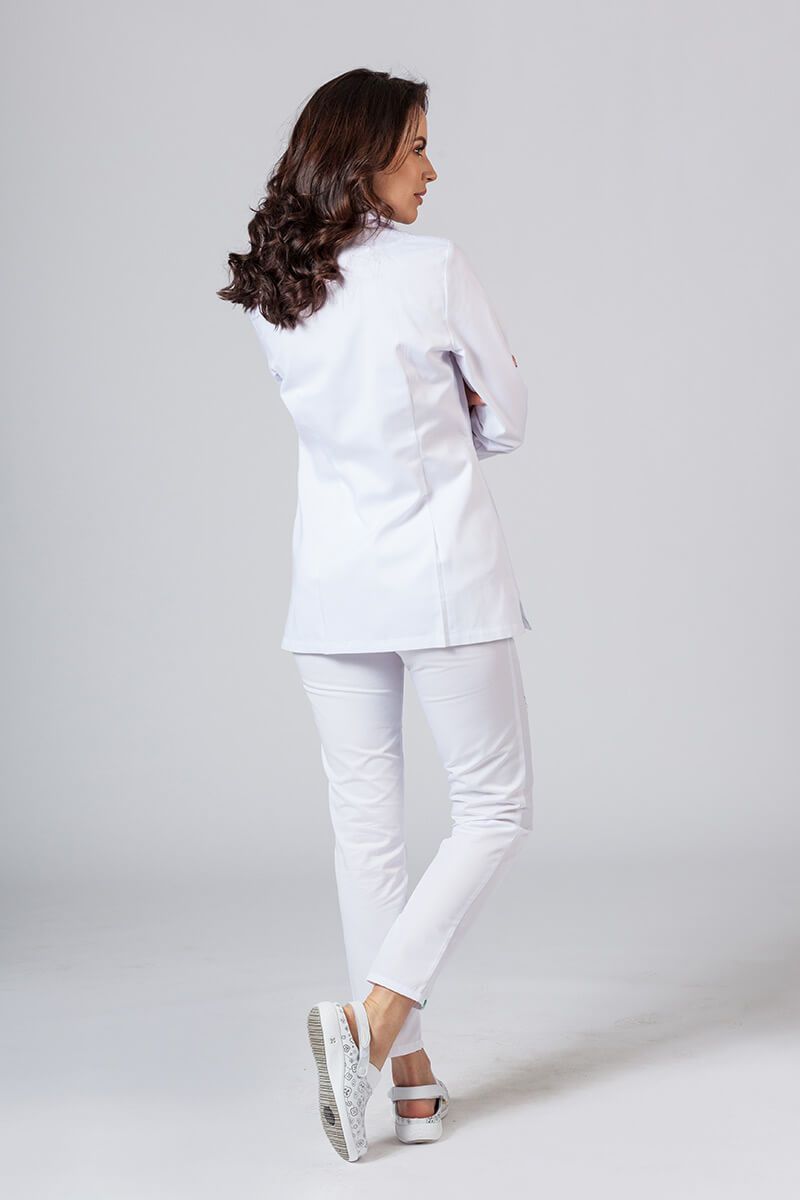 Fartuch medyczny Sunrise Uniforms krótki z długim rękawem biały-3