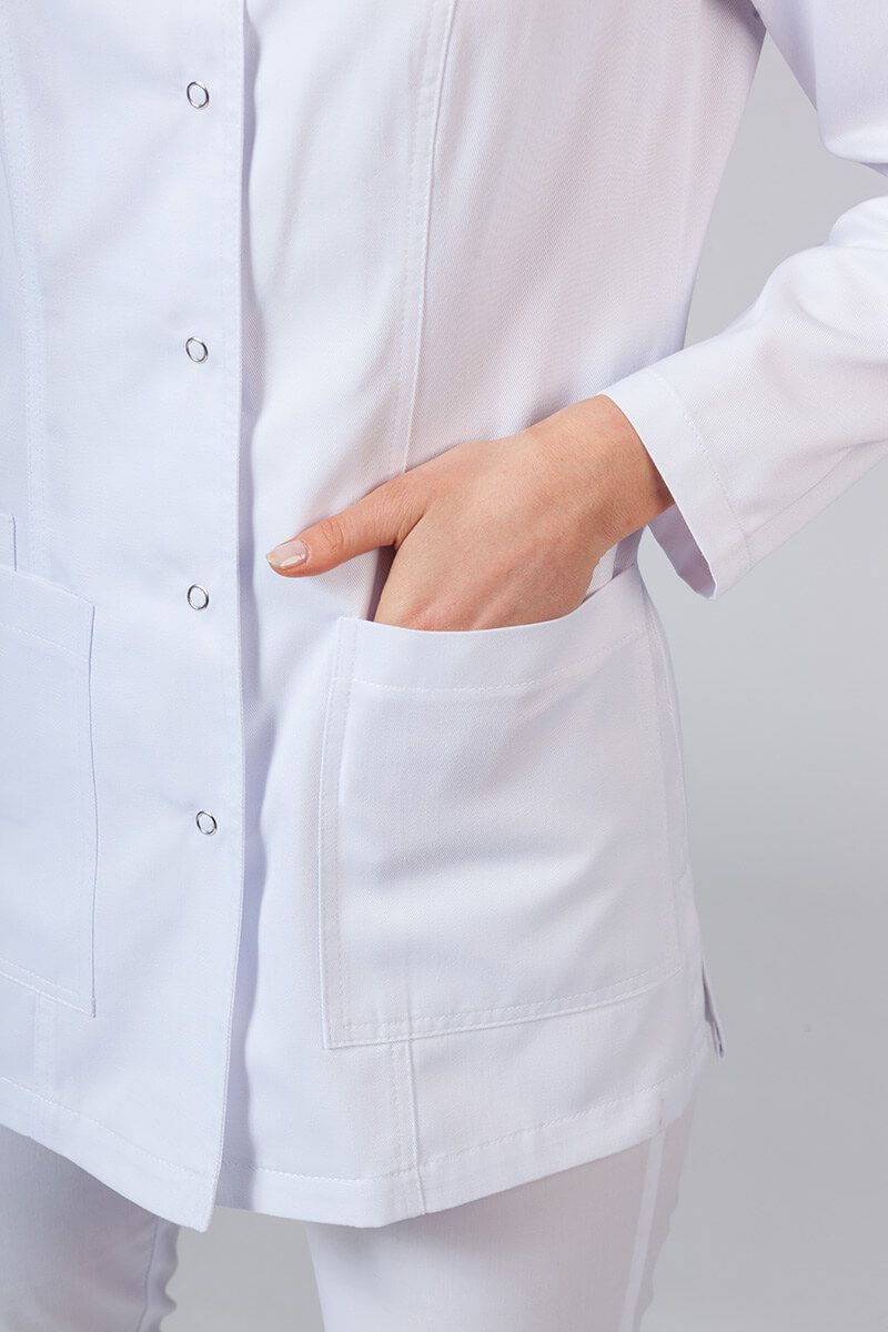 Fartuch medyczny Sunrise Uniforms krótki z długim rękawem biały-5