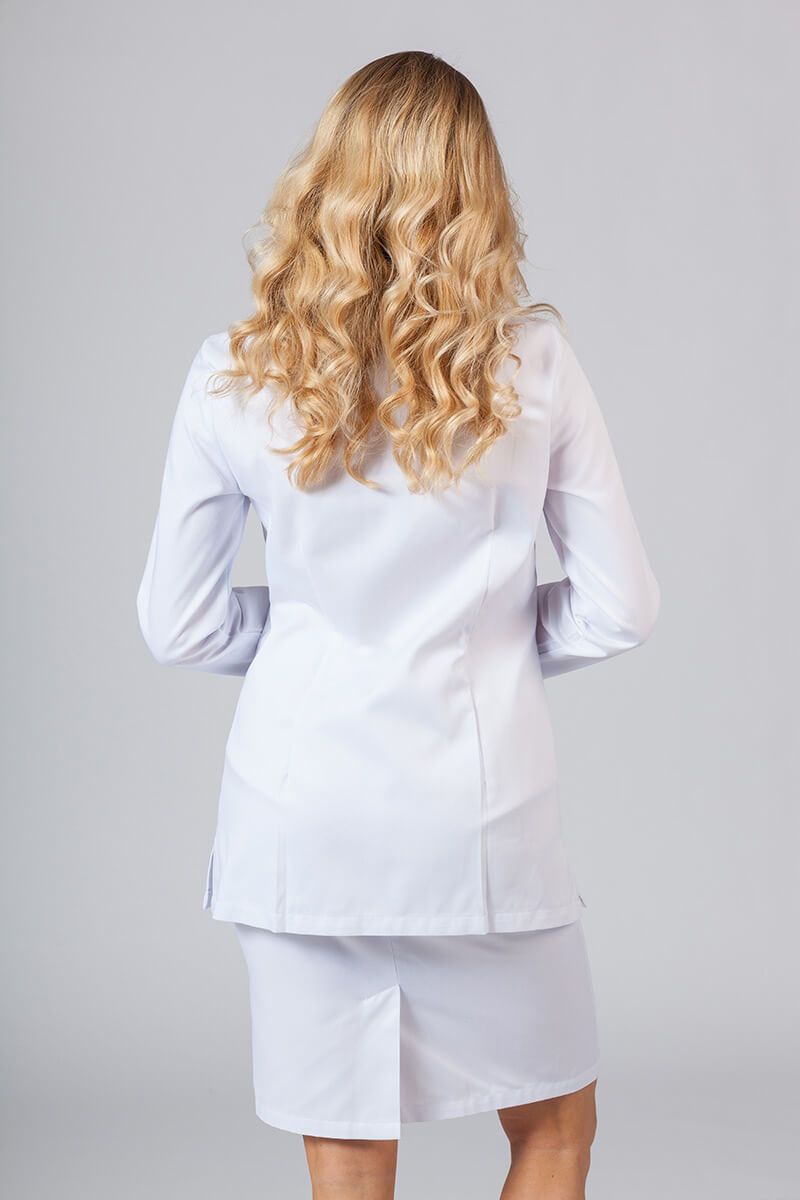 Fartuch medyczny Sunrise Uniforms krótki z długim rękawem (kryte napy) biały-2