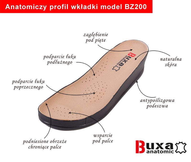 Obuwie medyczne Buxa model Anatomic BZ240 beżowe-5