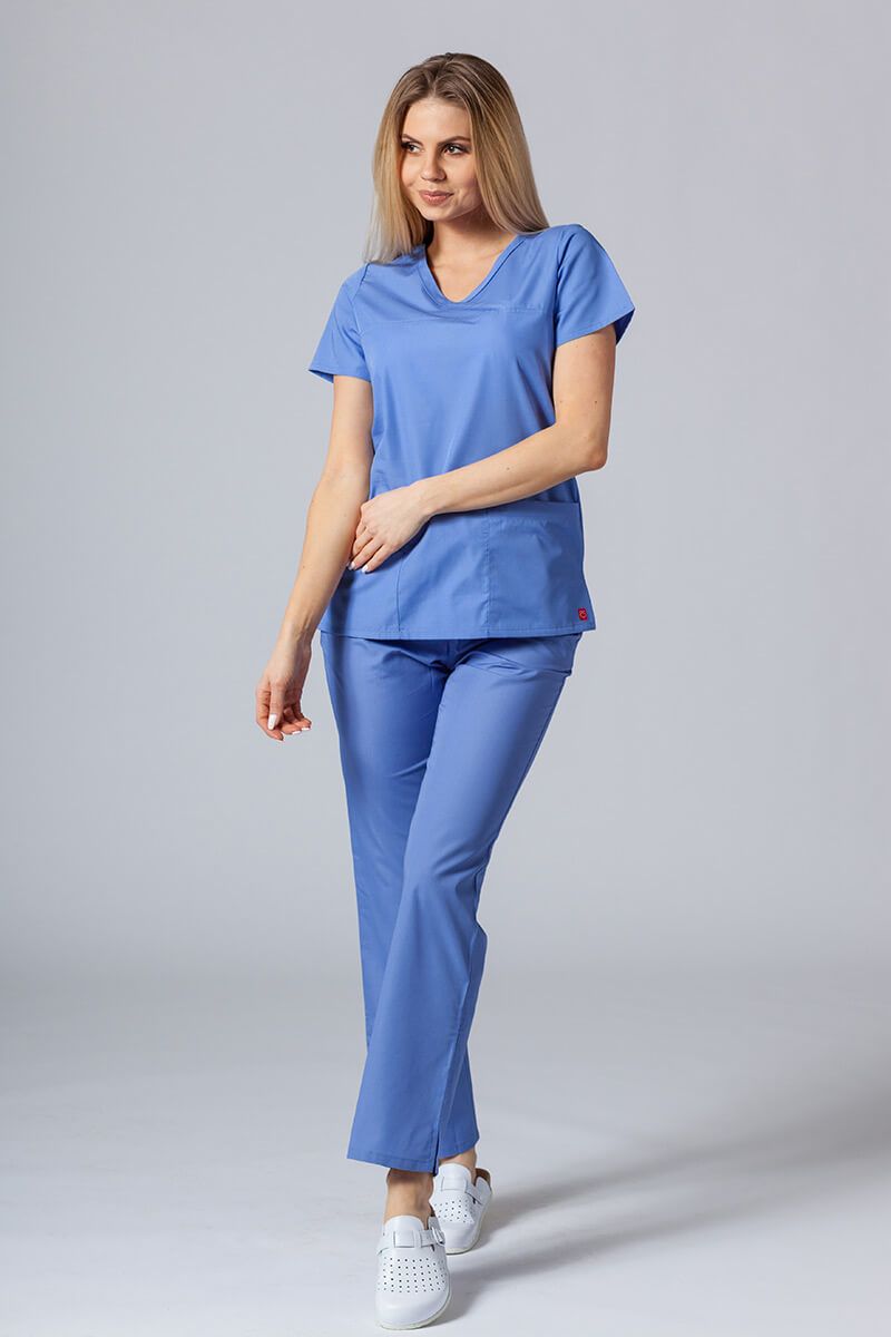 Bluza medyczna damska Maevn Red Panda Asymetric klasyczny błękit-1
