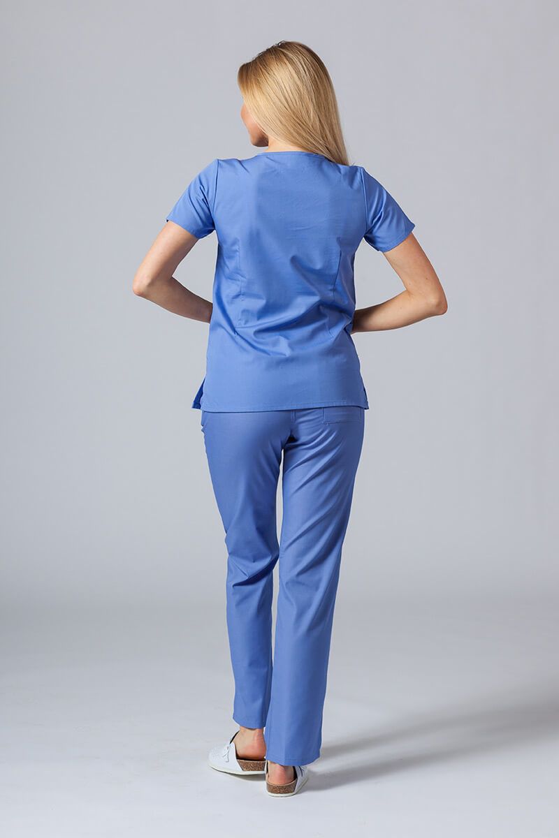 Bluza medyczna damska Maevn Red Panda Asymetric klasyczny błękit-2