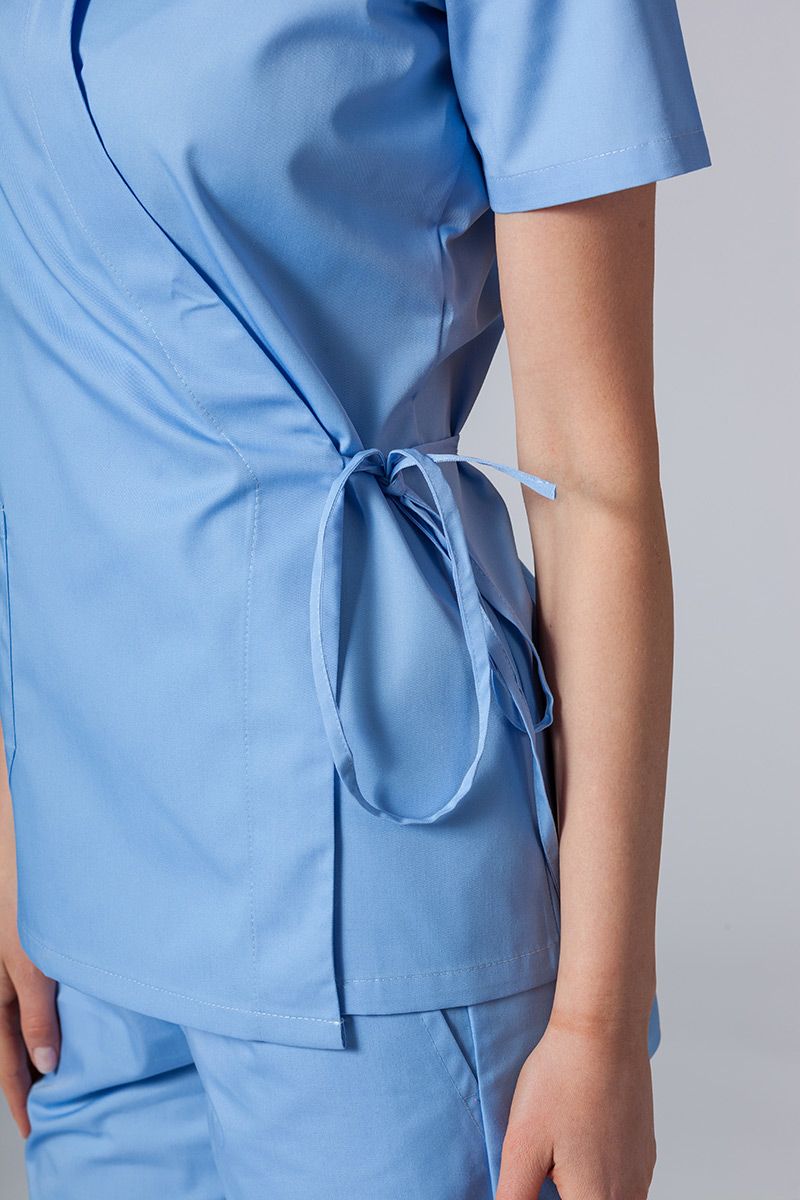 Fartuszek/bluza damska wiązana Sunrise Uniforms niebieska-6