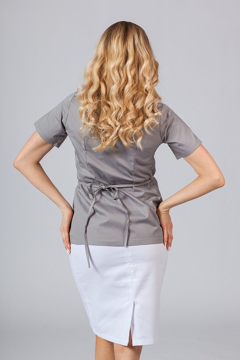 Fartuszek/bluza damska wiązana Sunrise Uniforms szara-1