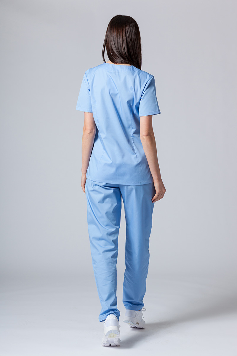 Komplet medyczny Sunrise Uniforms niebieski (z bluzą taliowaną)-1