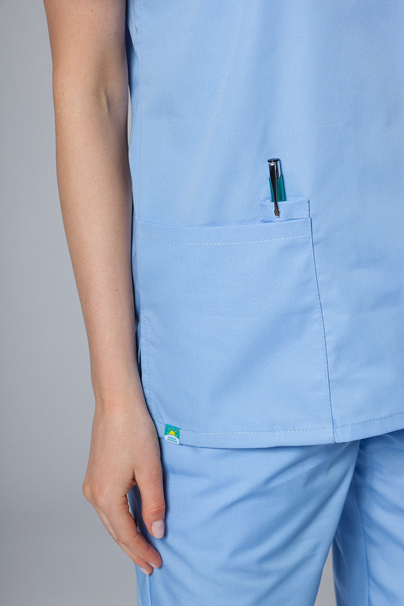 Komplet medyczny damski Sunrise Uniforms Basic Classic (bluza Light, spodnie Regular) niebieski-5