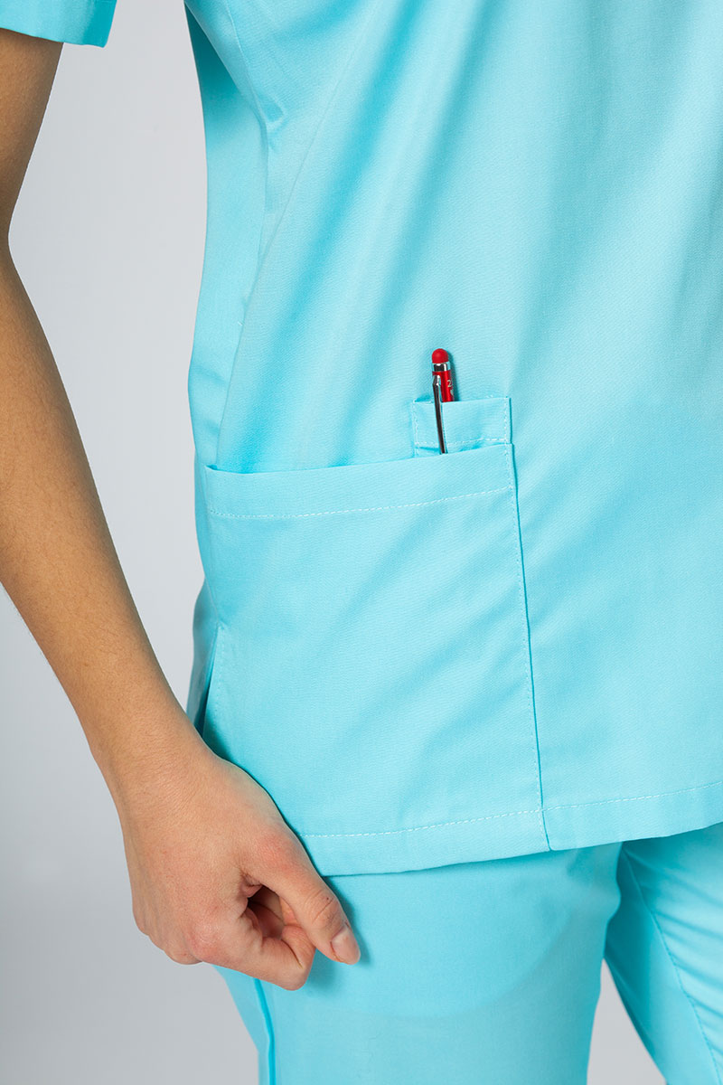 Komplet medyczny damski Sunrise Uniforms Basic Classic (bluza Light, spodnie Regular) aqua-4