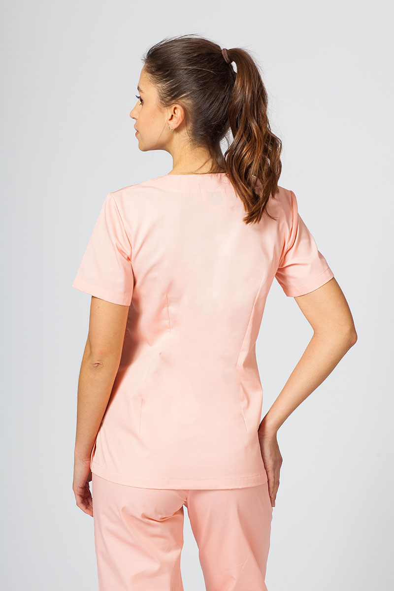 Komplet medyczny damski Sunrise Uniforms Basic Classic (bluza Light, spodnie Regular) łososiowy-3
