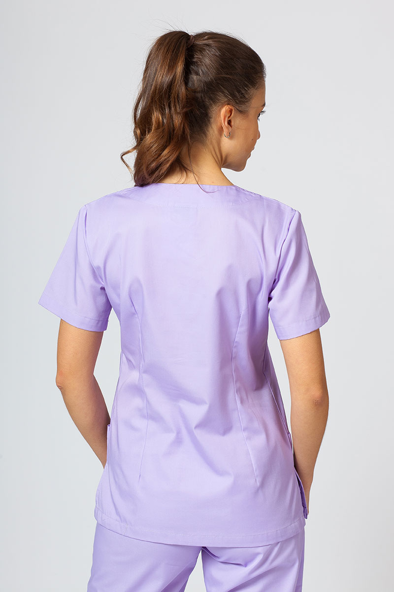 Bluza medyczna damska Sunrise Uniforms lawendowa taliowana-2