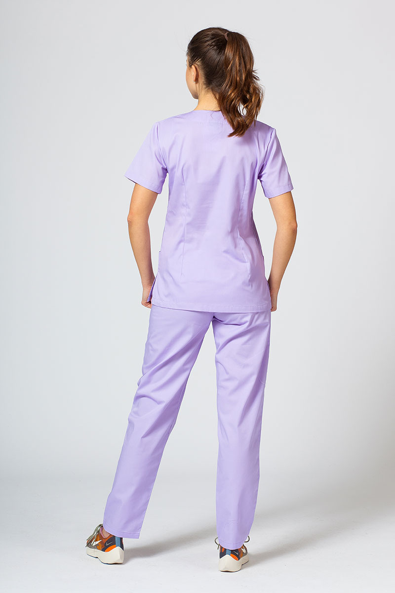Bluza medyczna damska Sunrise Uniforms lawendowa taliowana-3