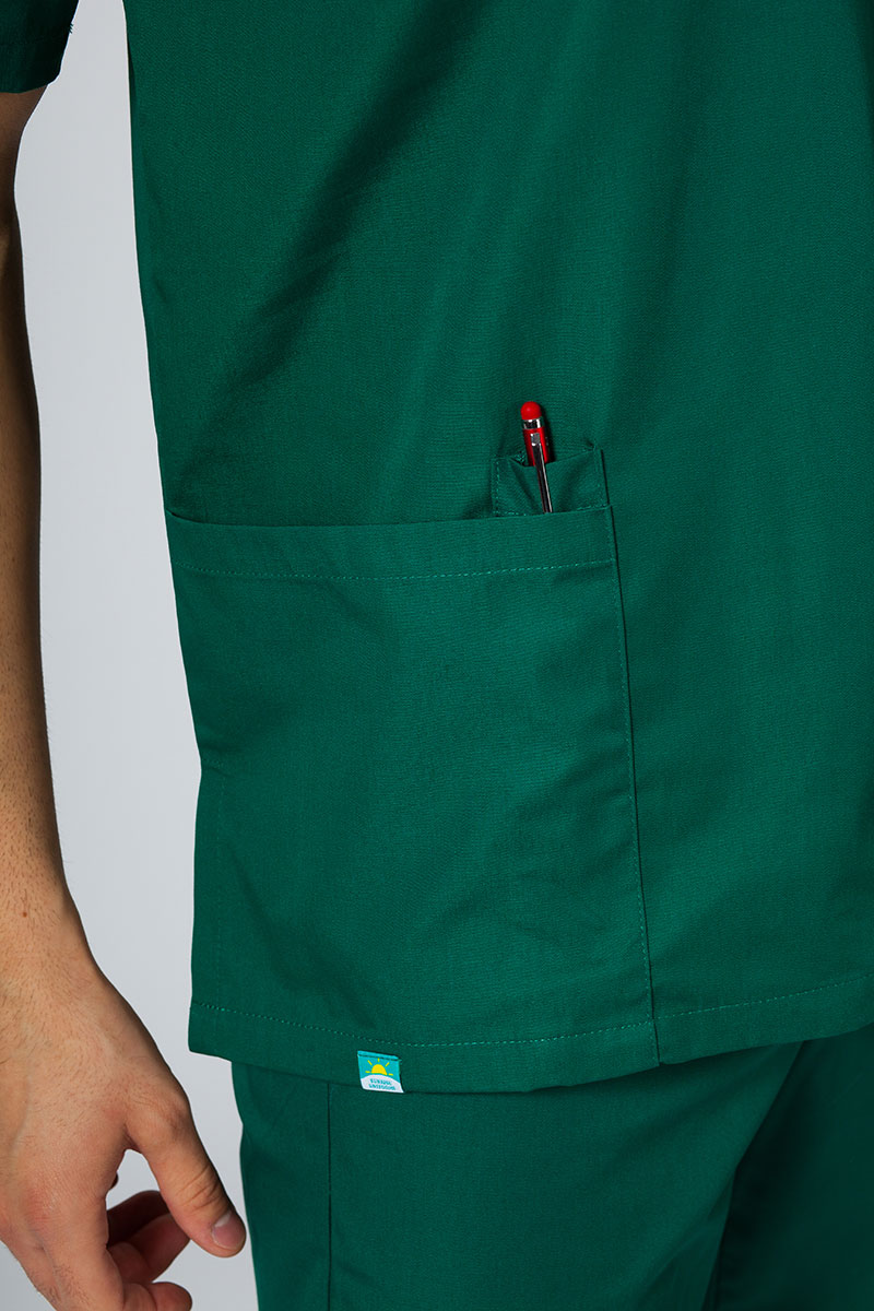 Bluza medyczna uniwersalna Sunrise Uniforms butelkowa zieleń-5