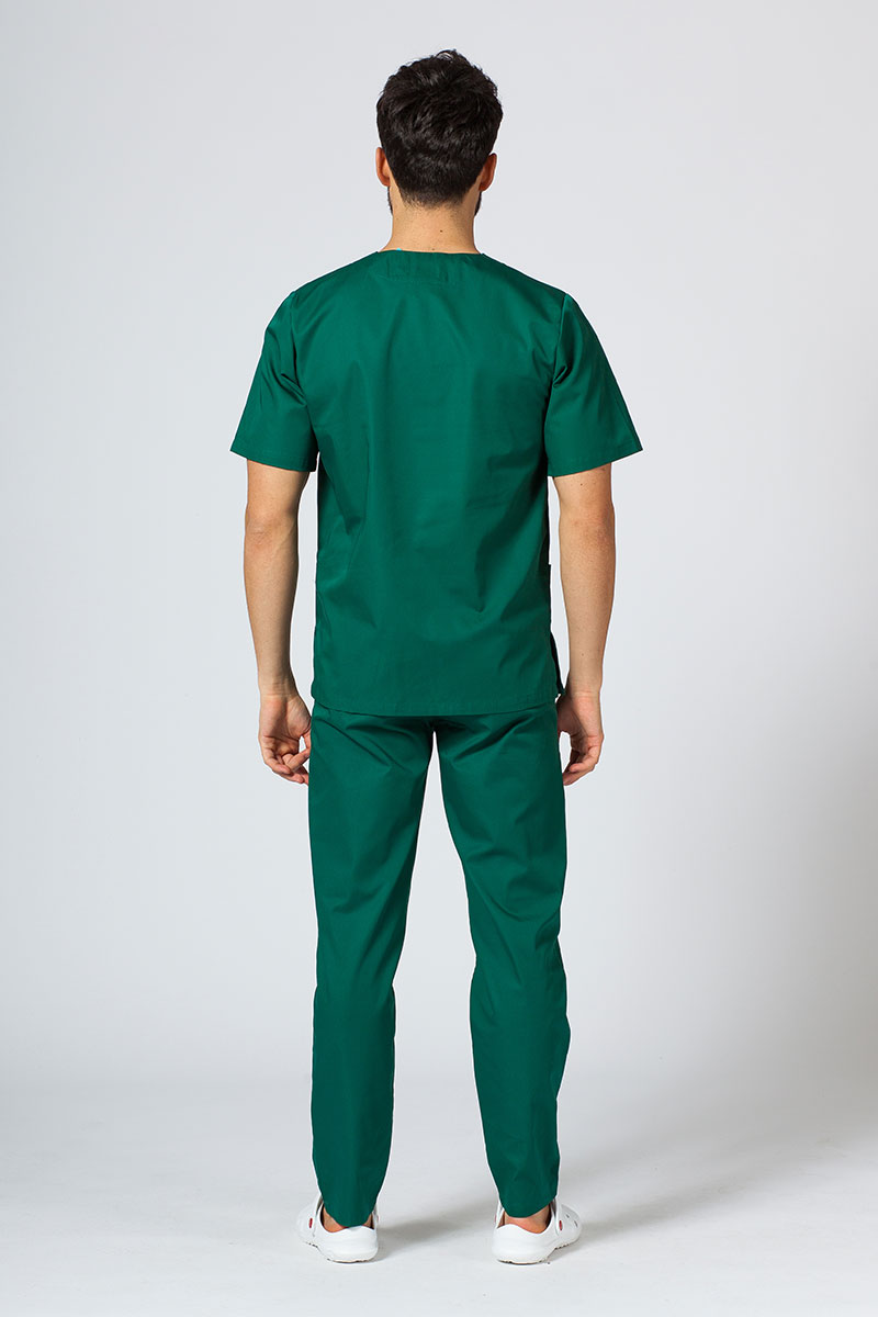 Komplet medyczny męski Sunrise Uniforms butelkowa zieleń (z bluzą uniwersalną)-2