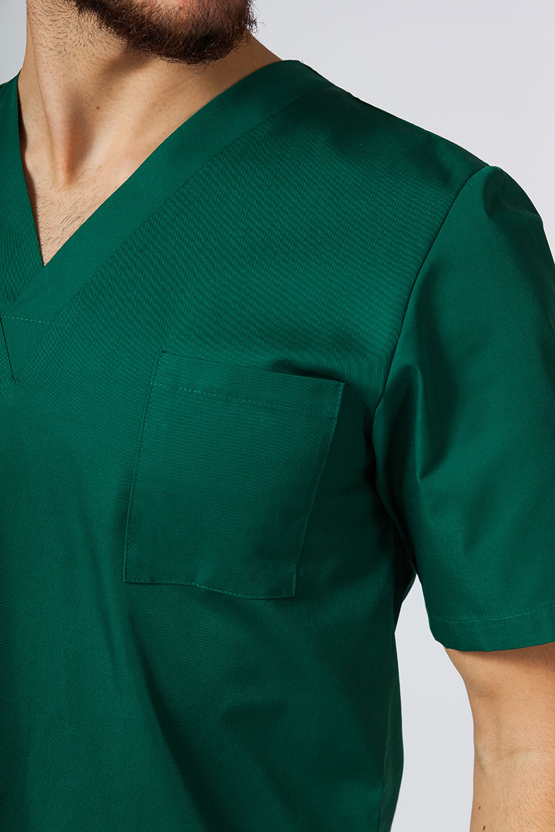 Komplet medyczny męski Sunrise Uniforms butelkowa zieleń (z bluzą uniwersalną)-5