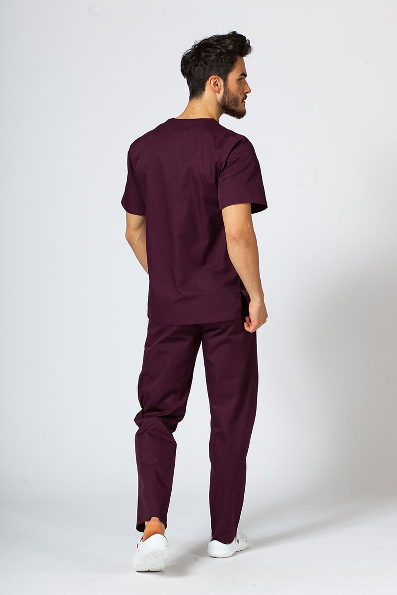 Spodnie medyczne uniwersalne Sunrise Uniforms burgundowe-5