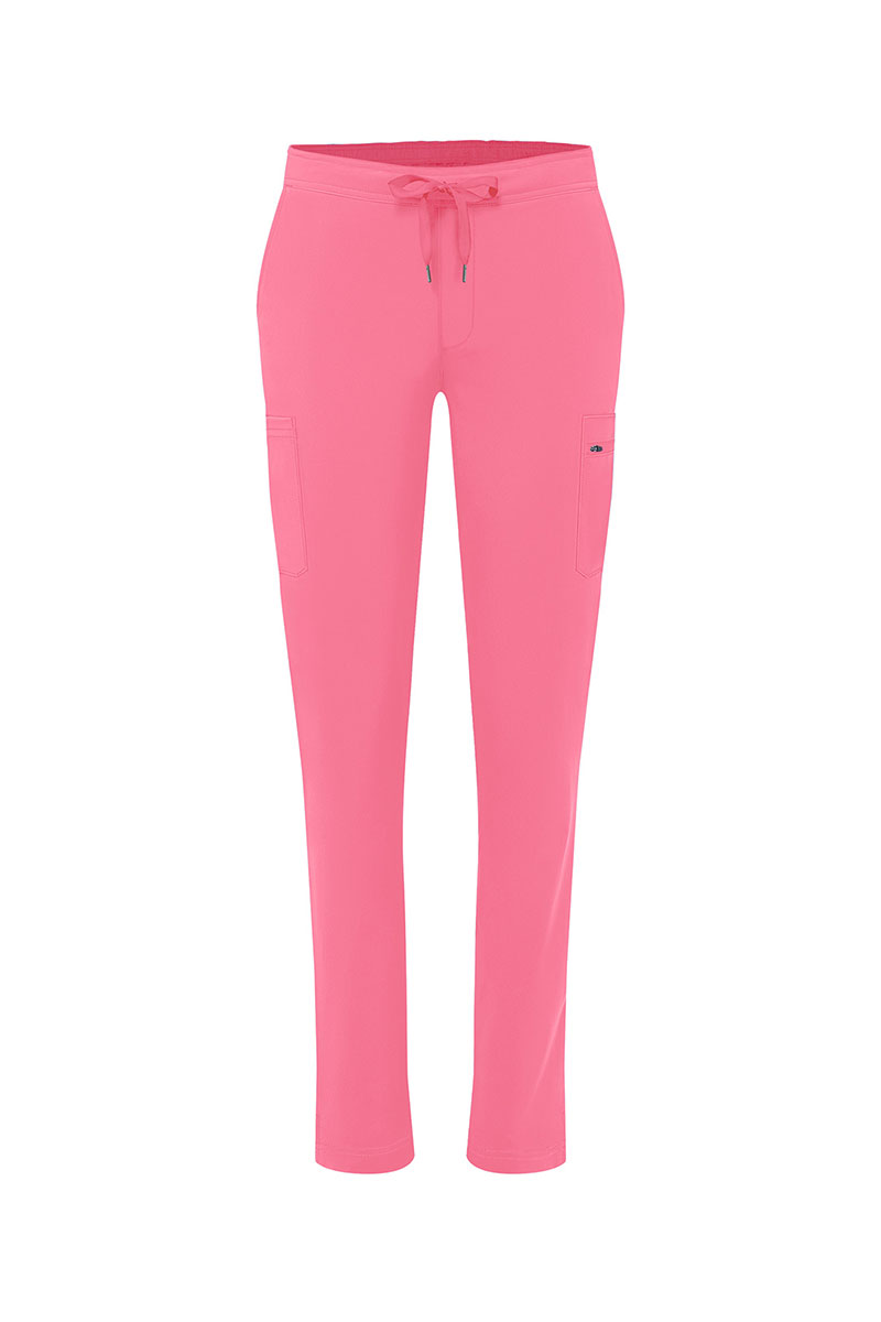 Spodnie damskie Adar Uniforms Skinny Leg Cargo różowe-9