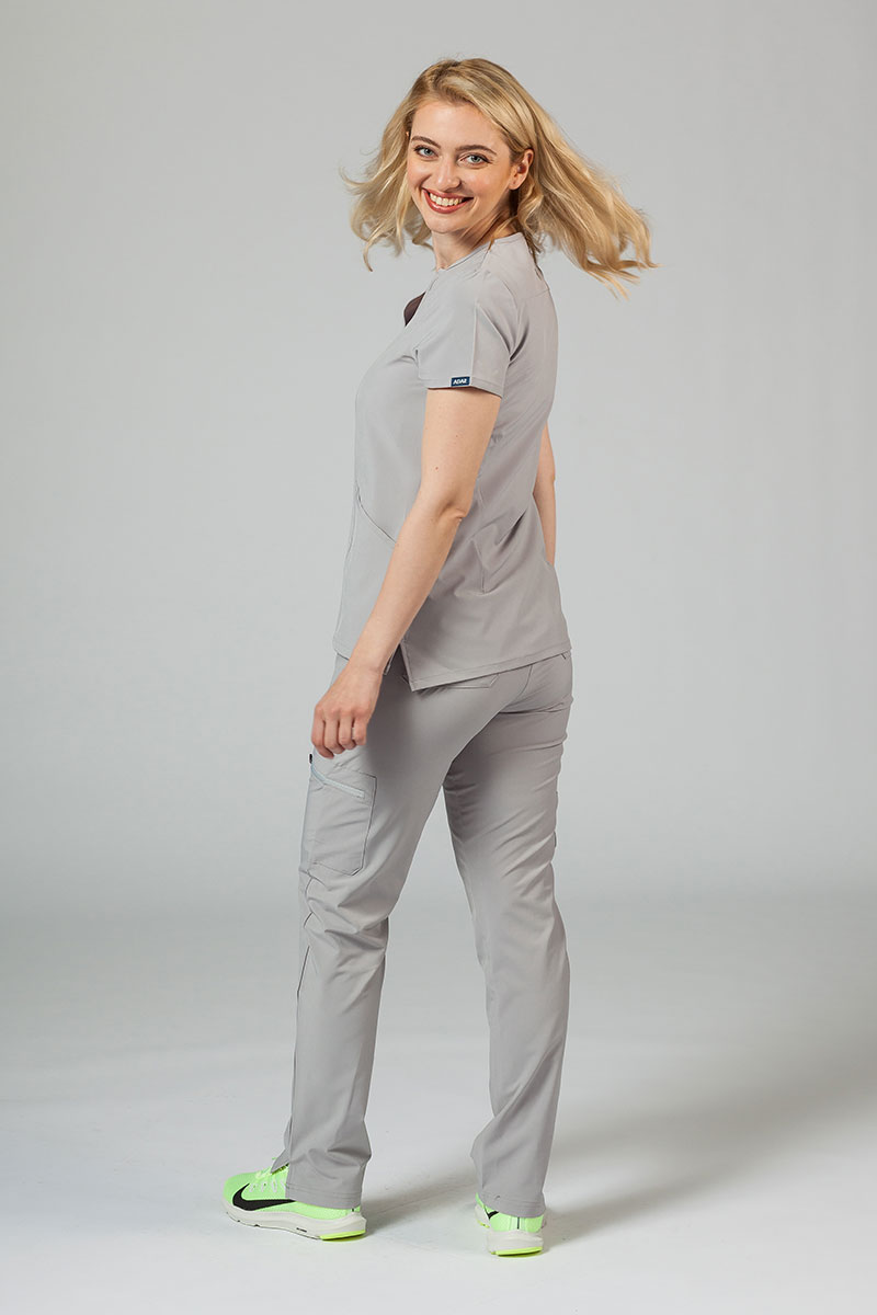Komplet medyczny Adar Uniforms Cargo popielaty (z bluzą Notched - elastic)-1