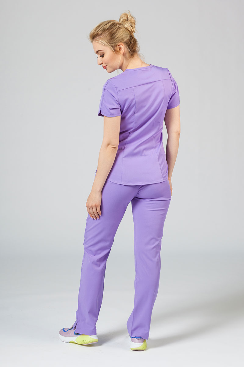 Spodnie damskie Adar Uniforms Leg Yoga lawendowe-3