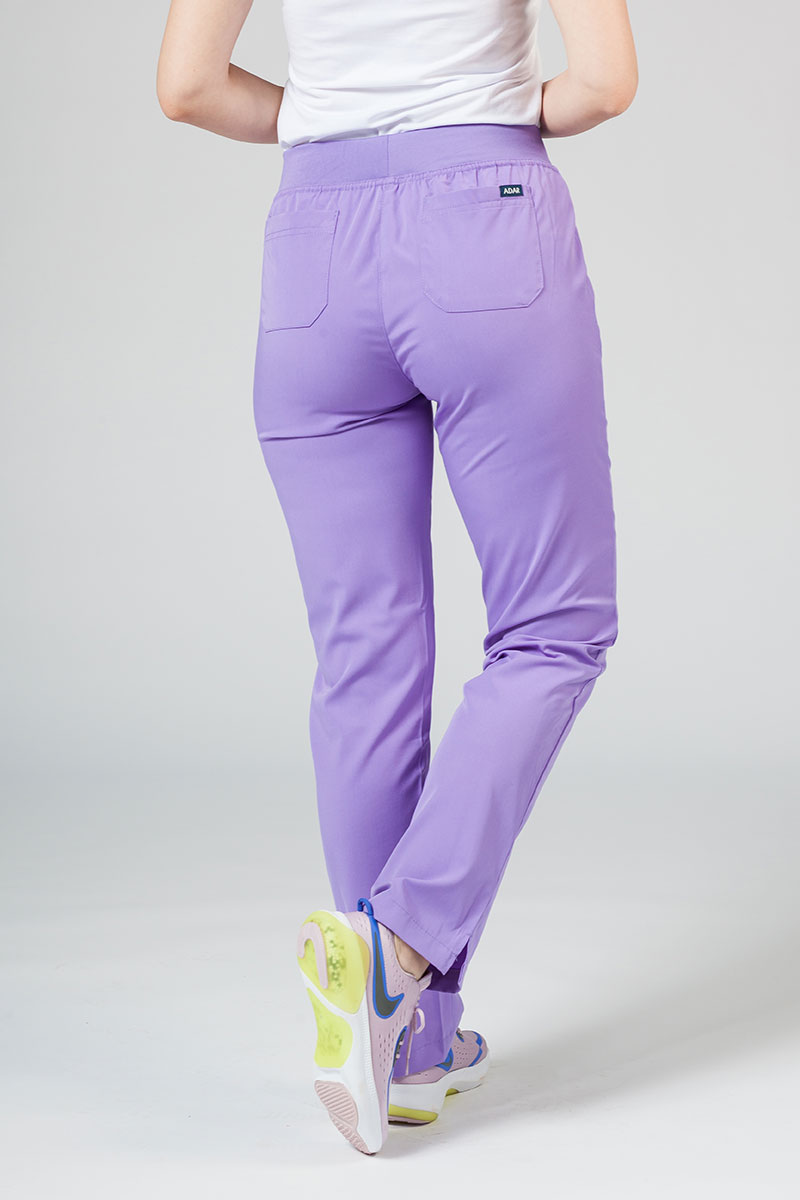Spodnie damskie Adar Uniforms Leg Yoga lawendowe-1