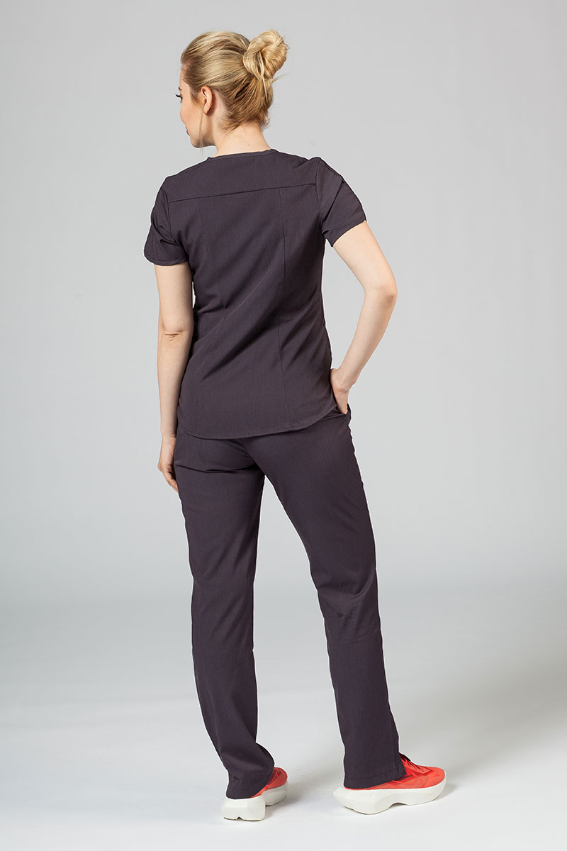 Komplet medyczny Adar Uniforms Yoga grafitowy (z bluzą Modern - elastic)-2