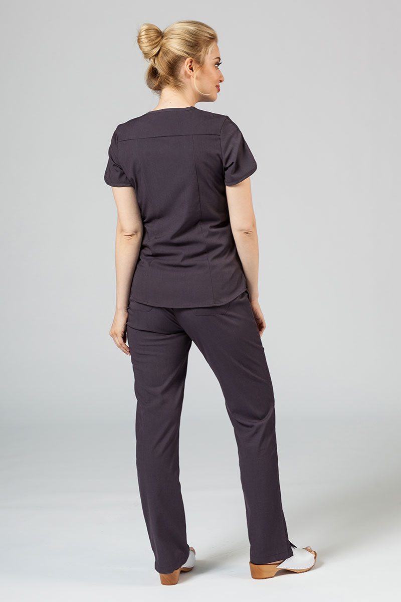 Komplet medyczny Adar Uniforms Yoga grafitowy (z bluzą Modern - elastic)-3