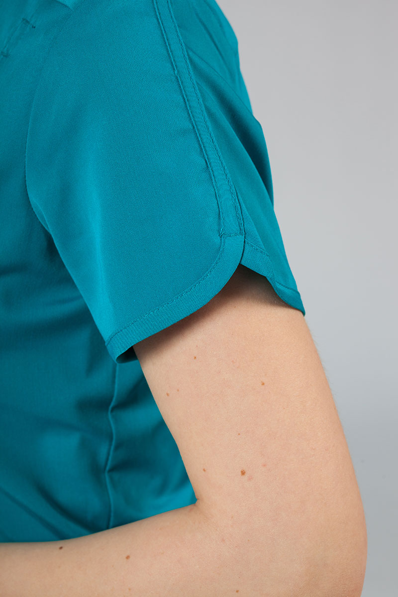 Komplet medyczny Adar Uniforms Yoga morski błękit (z bluzą Modern - elastic)-5
