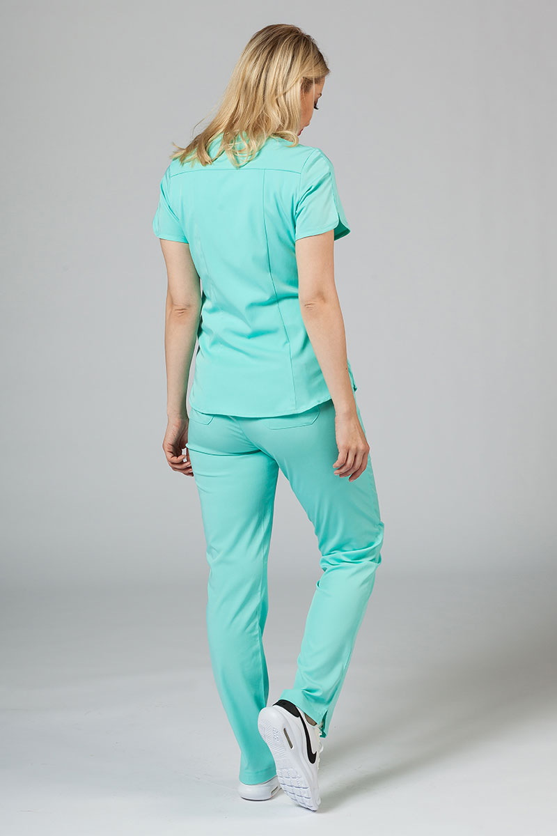 Komplet medyczny Adar Uniforms Yoga aqua (z bluzą Modern - elastic)-1