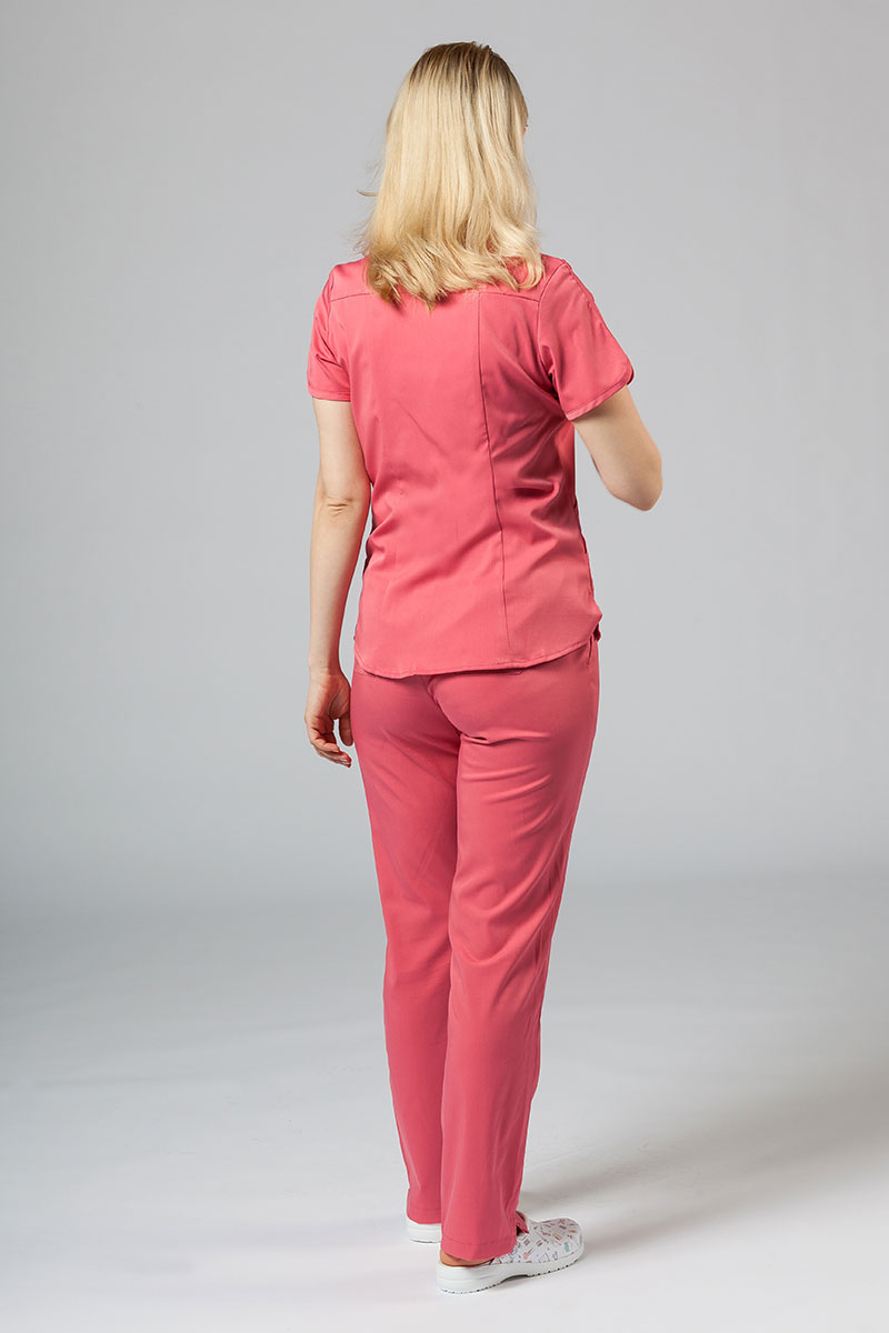 Komplet medyczny Adar Uniforms Yoga różowy (z bluzą Modern - elastic)-1