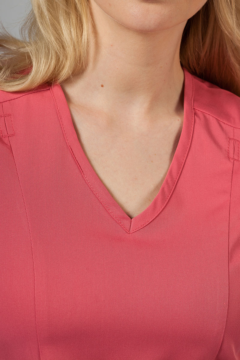 Komplet medyczny Adar Uniforms Yoga różowy (z bluzą Modern - elastic)-4