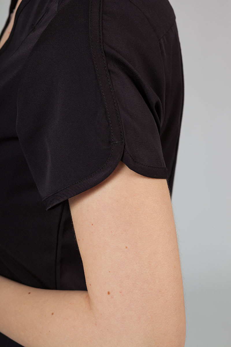 Komplet medyczny Adar Uniforms Yoga czarny (z bluzą Modern - elastic)-8