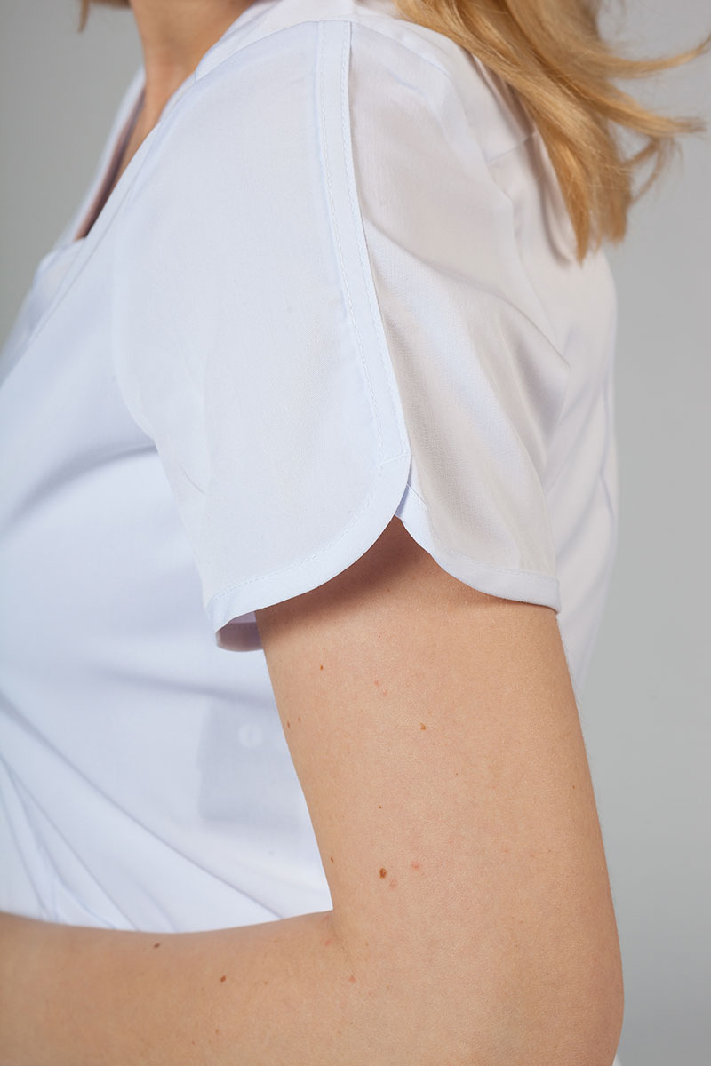 Komplet medyczny Adar Uniforms Yoga biały (z bluzą Modern - elastic)-6