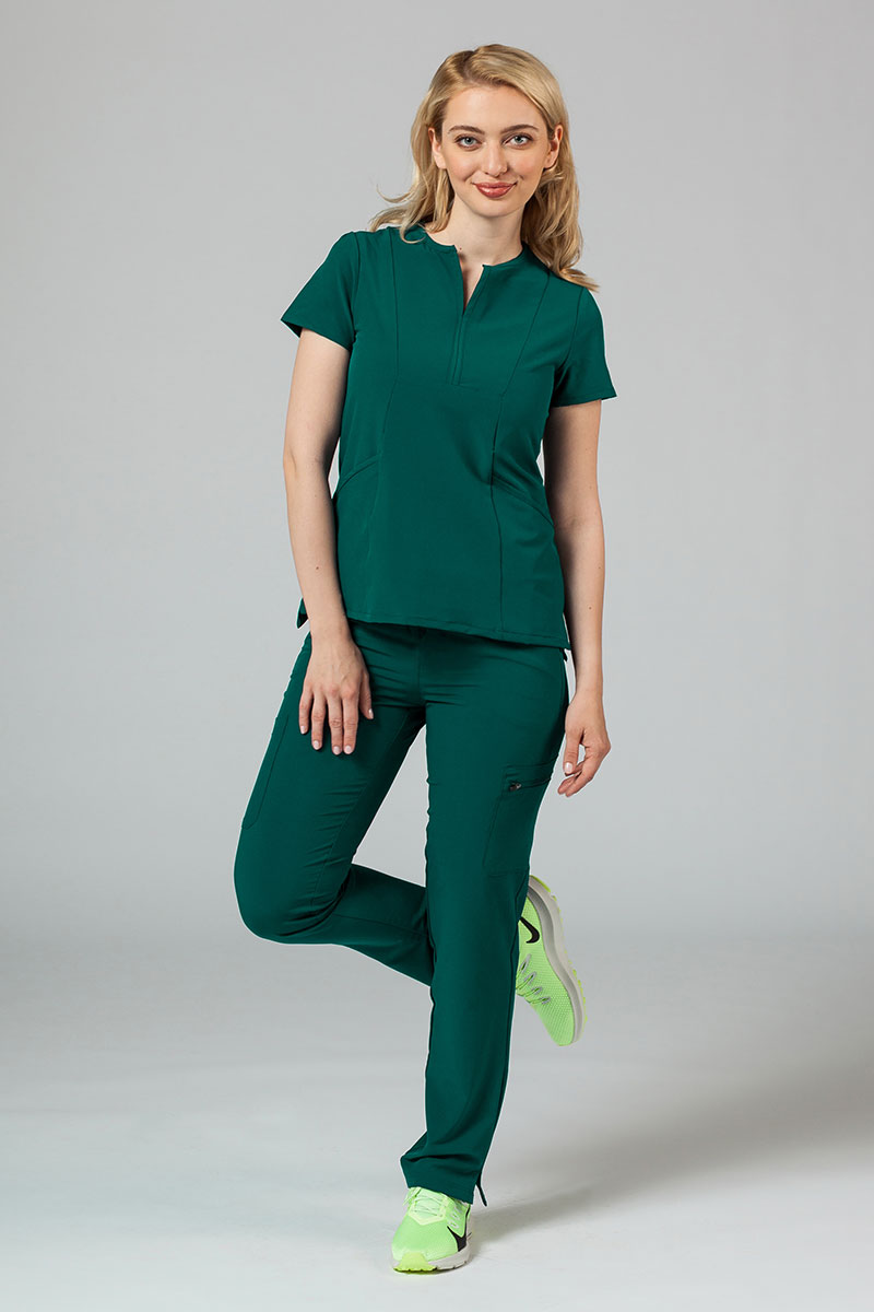 Spodnie damskie Adar Uniforms Skinny Leg Cargo butelkowa zieleń-2