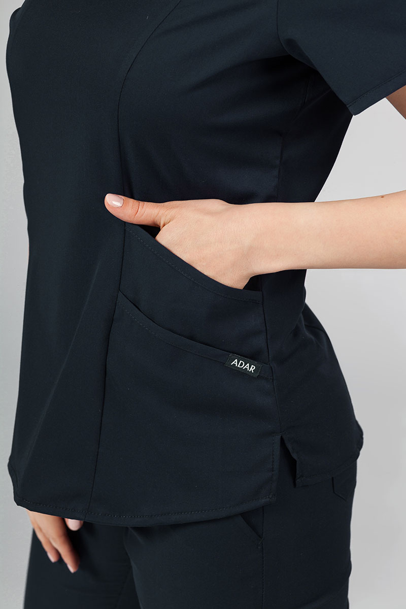 Komplet medyczny Adar Uniforms Yoga ciemny granat (z bluzą Modern - elastic)-7