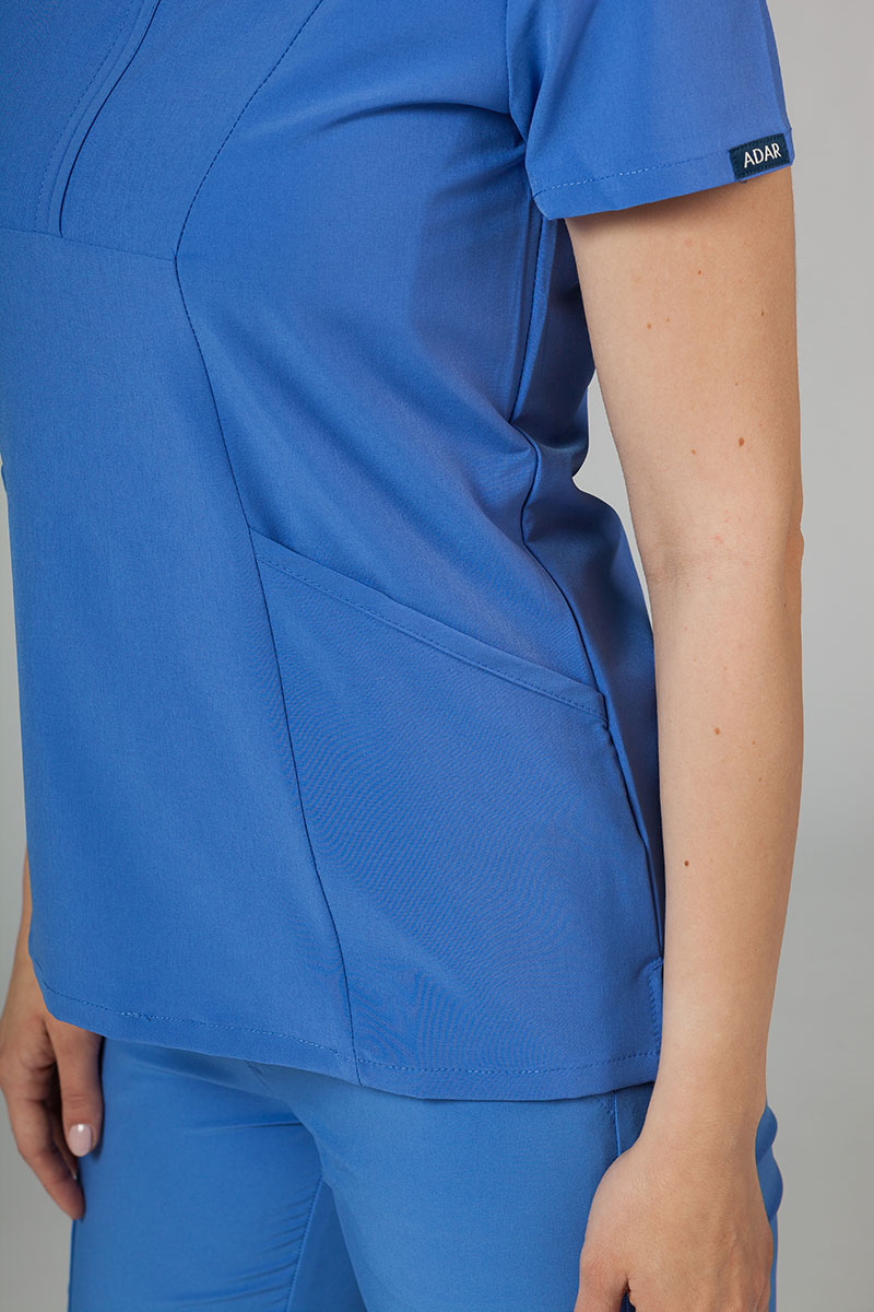 Komplet medyczny Adar Uniforms Cargo klasyczny błękit (z bluzą Notched - elastic)-5