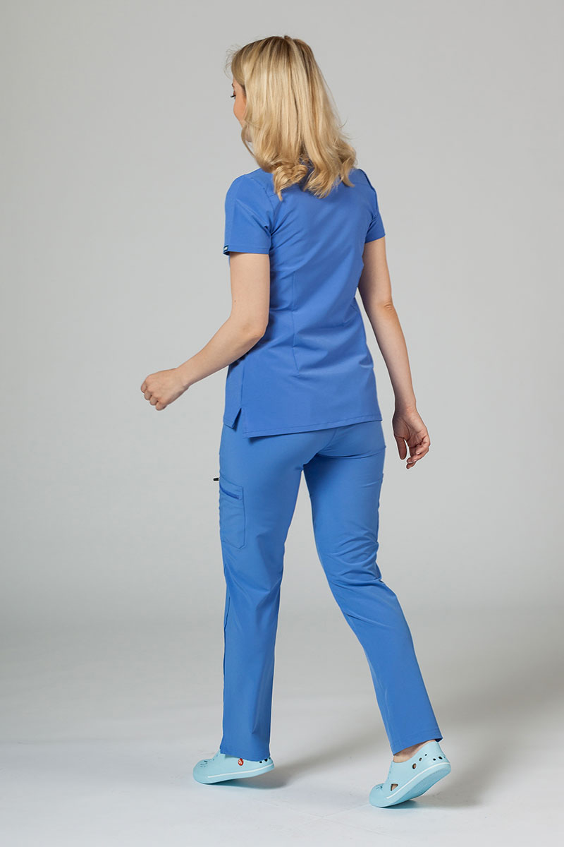 Komplet medyczny Adar Uniforms Cargo klasyczny błękit (z bluzą Notched - elastic)-1