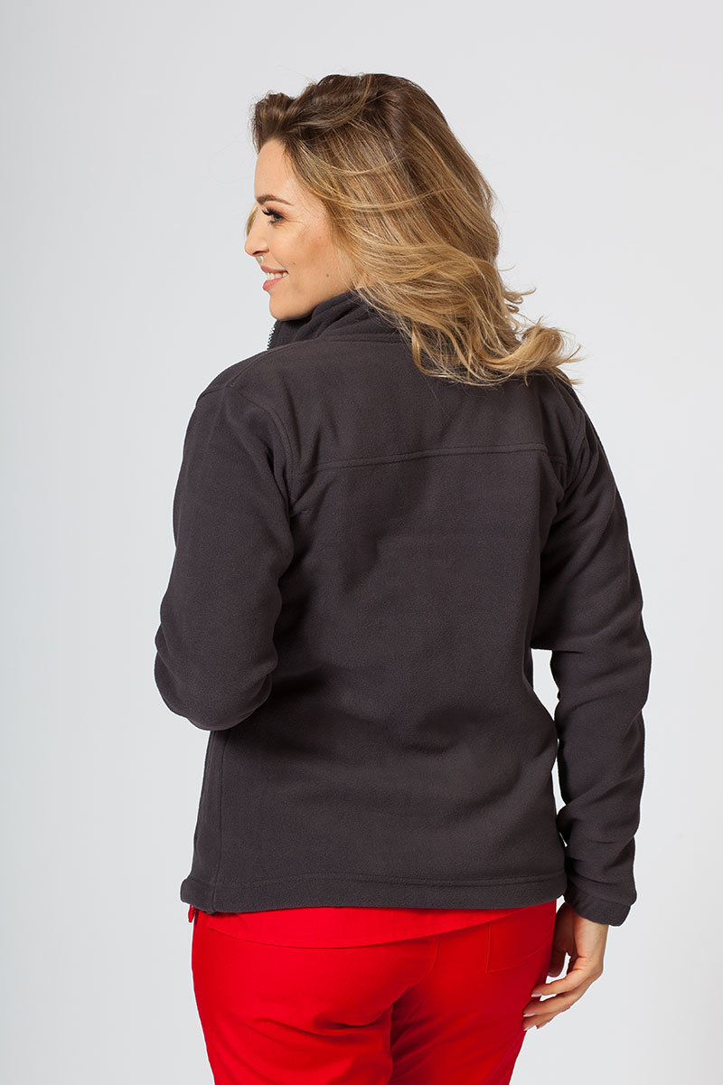 Bluza polarowa damska Malfini Fleece Jacket grafitowa (ebony gray)-4