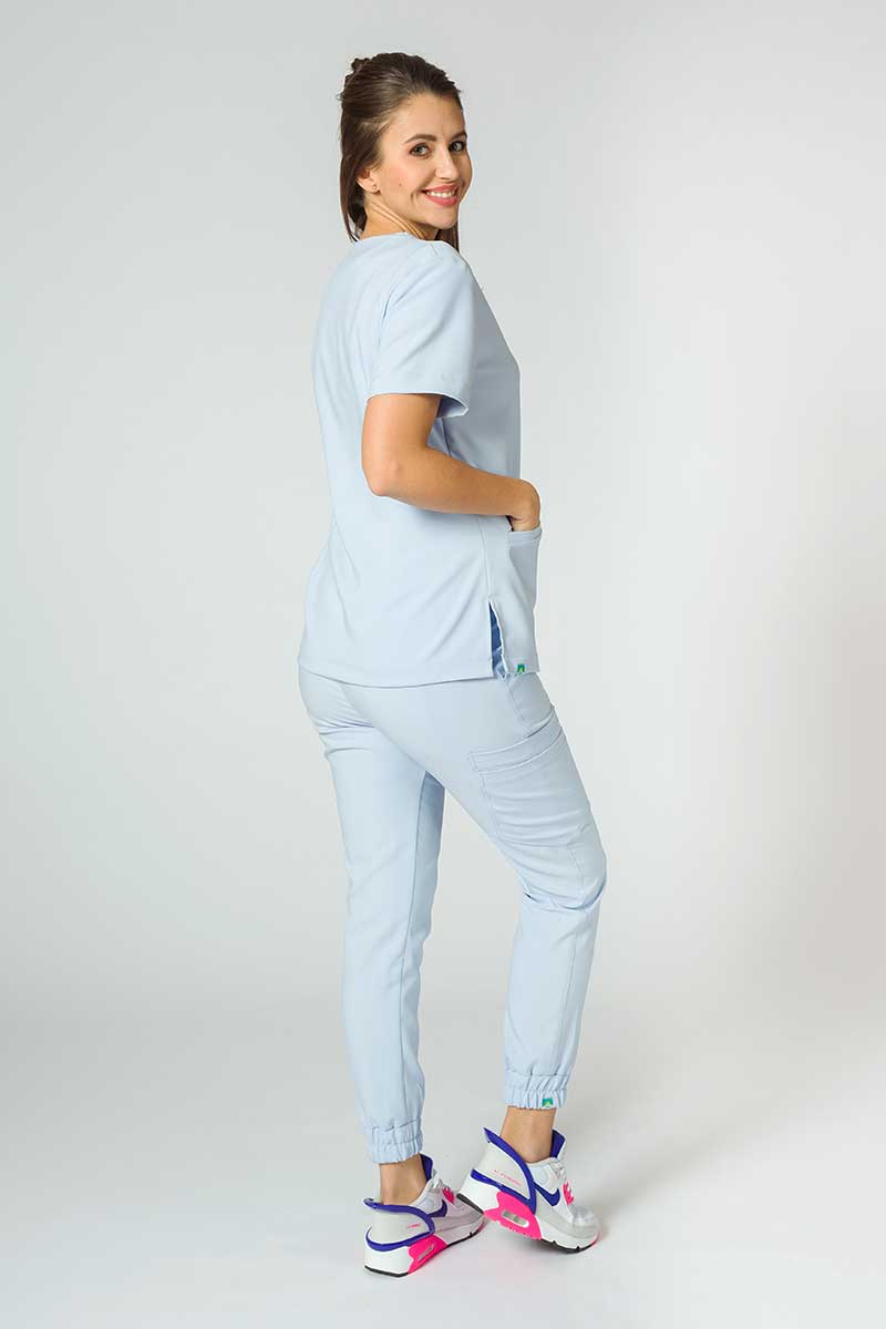 Spodnie medyczne damskie Sunrise Uniforms Premium Chill jogger błękitne-3