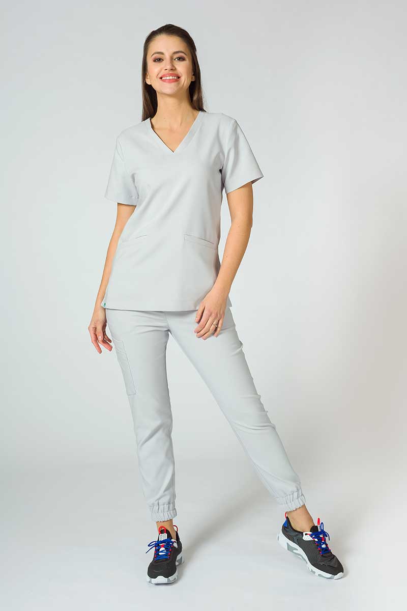 Spodnie medyczne damskie Sunrise Uniforms Premium Chill jogger popielate-2