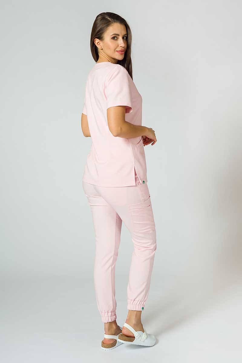 Spodnie medyczne damskie Sunrise Uniforms Premium Chill jogger pastelowy róż-3