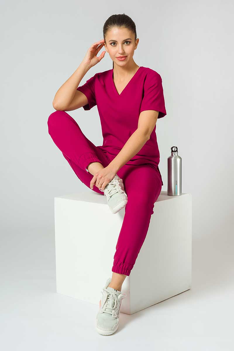 Spodnie damskie Sunrise Uniforms Premium Chill jogger śliwkowe-5
