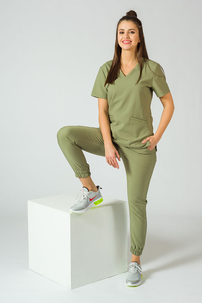 Komplet medyczny Sunrise Uniforms Premium (bluza Joy, spodnie Chill) oliwkowy-1