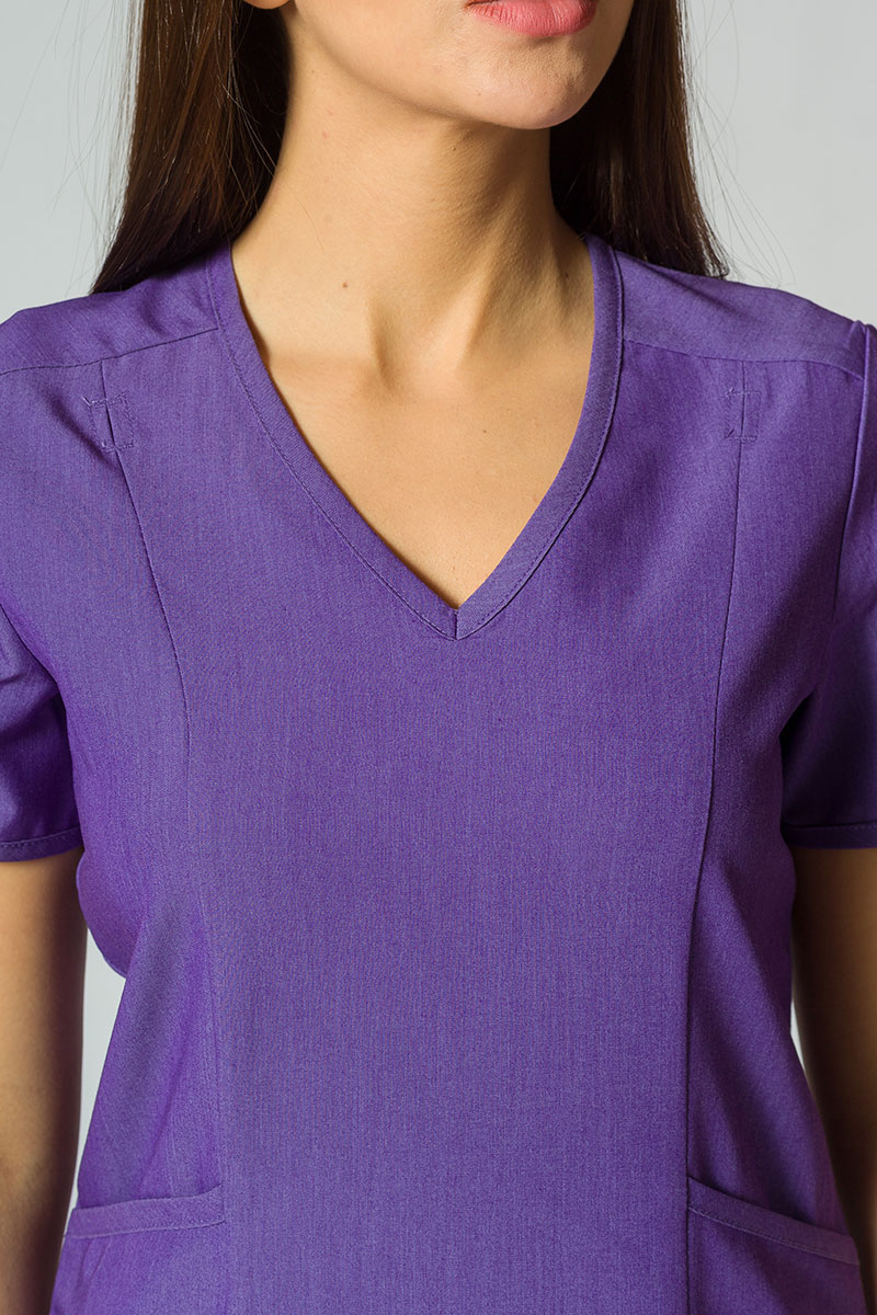 Komplet medyczny Adar Uniforms Yoga fioletowy (z bluzą Modern - elastic)-6