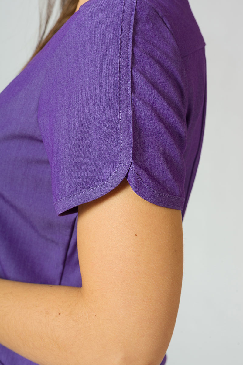 Komplet medyczny Adar Uniforms Yoga fioletowy (z bluzą Modern - elastic)-8