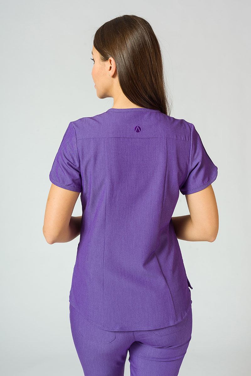 Komplet medyczny Adar Uniforms Yoga fioletowy (z bluzą Modern - elastic)-5