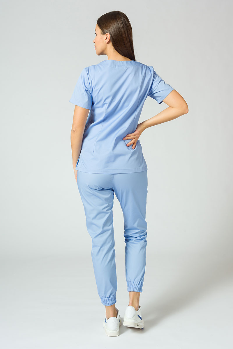 Komplet medyczny Sunrise Uniforms Basic Jogger niebieski (ze spodniami Easy)-1