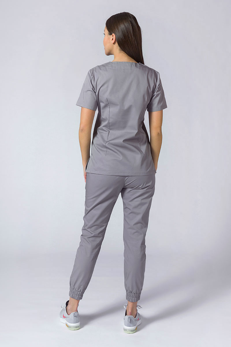 Komplet medyczny Sunrise Uniforms Basic Jogger szary (ze spodniami Easy)-1