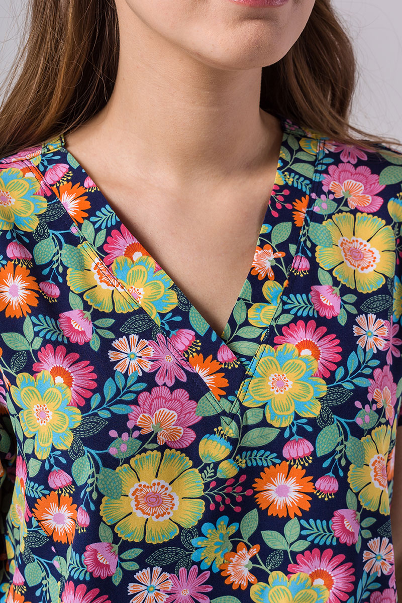 Kolorowa bluza damska Maevn Prints kwiatowa łąka-4